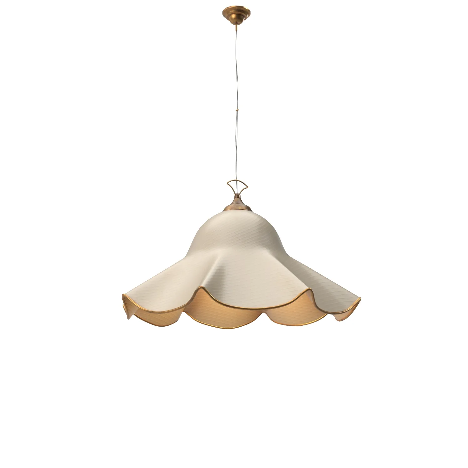 Italian Chandelier Handkerchief Murano Glass Incamiciato PBR 3D Model_01